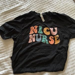 Black NICU NURSE short sleeve t-shirt